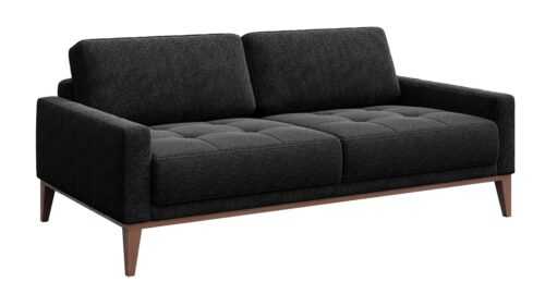 Antracitová dvoumístná látková pohovka MESONICA Musso Tufted 173 cm