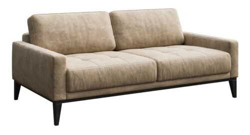 Béžová dvoumístná koženková pohovka MESONICA Musso Tufted 173 cm