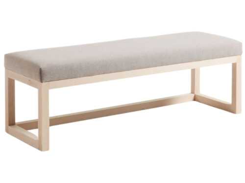 Béžová látková dřevěná lavice LaForma Yola 128 cm