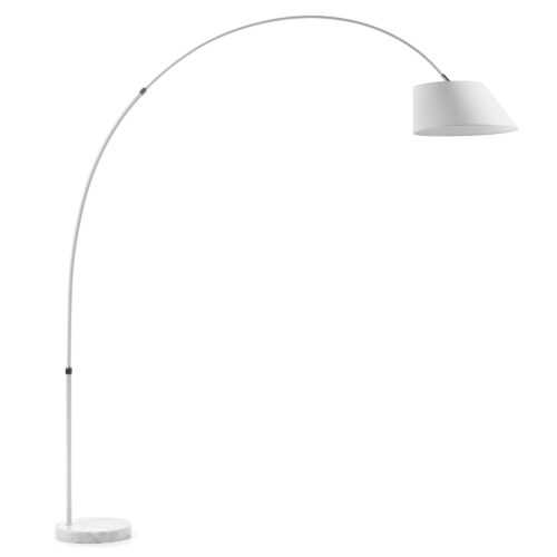 Bílá kovová stojací lampa LaForma Lee