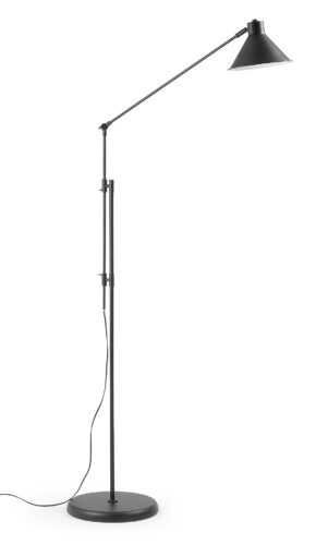 Černá kovová stojací lampa LaForma Odine