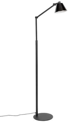 Černá kovová stojací lampa ZUIVER LUB