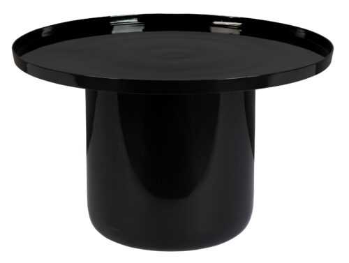 Černý kovový kulatý konferenční stolek ZUIVER SHINY BOMB 67 cm