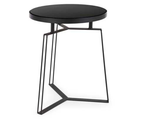 Černý kovový odkládací stolek Bizzotto Zaira 40 cm
