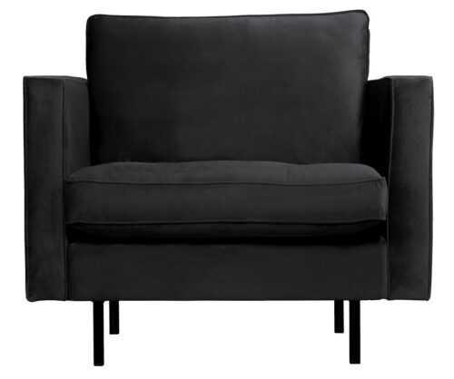 Hoorns Antracitově šedé sametové křeslo Raden