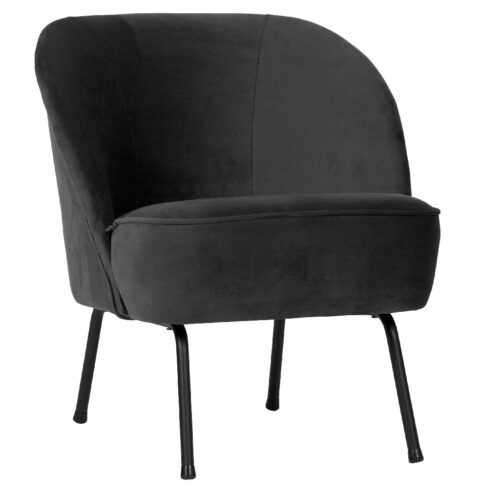 Hoorns Černě sametové křeslo Tergi