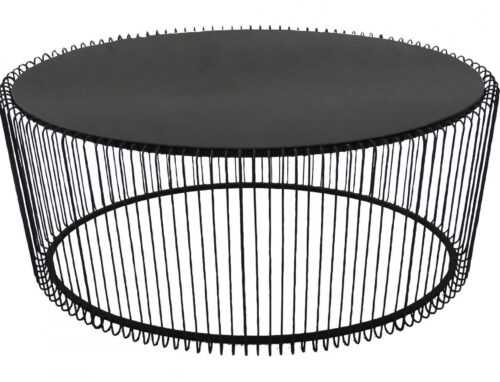 KARE DESIGN Černý konferenční stolek Wire Uno 60×90 cm