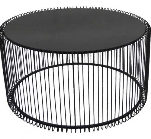 KARE DESIGN Černý konferenční stolek Wire Uno 80 cm