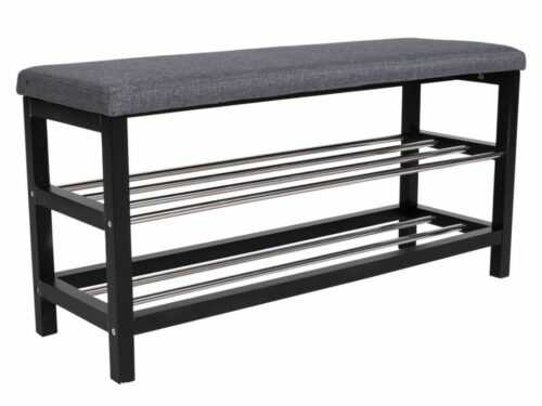 Nordic Living Černá kovová lavice Fintan 100 cm