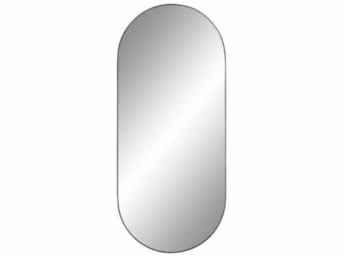 Nordic Living Černé kovové nástěnné zrcadlo Vincent 35 x 80 cm