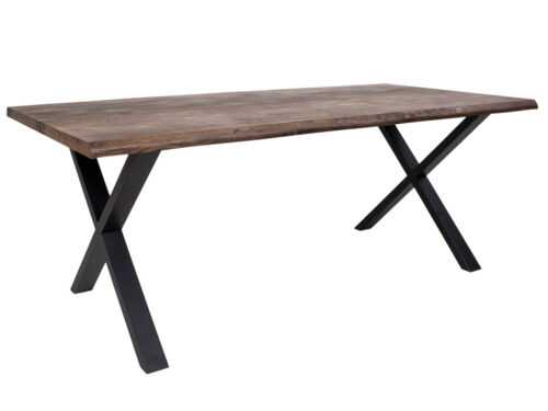 Nordic Living Tmavě hnědý dubový jídelní stůl Tolon 200x95 cm