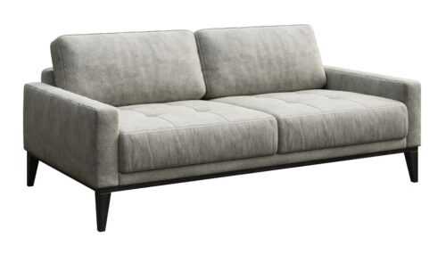 Šedá dvoumístná koženková pohovka MESONICA Musso Tufted 173 cm