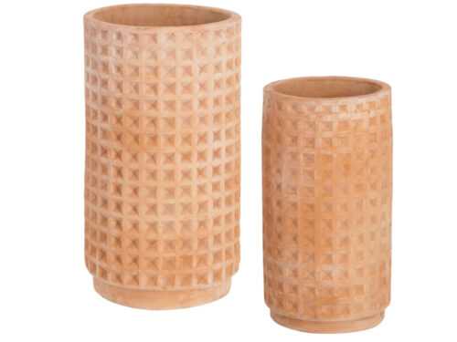 Set dvou terakotových květináčů LaForma Celi 60 cm / 45 cm