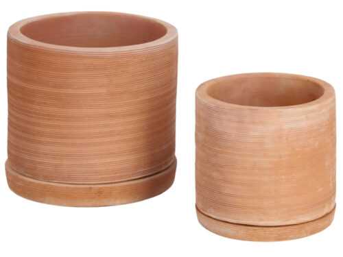 Set dvou terakotových květináčů LaForma Karlina 35 cm / 27 cm