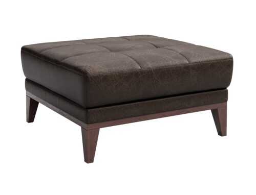 Tmavě hnědá kožná podnožka MESONICA Musso Tufted