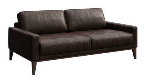 Tmavě hnědá vintage kožená dvoumístná pohovka MESONICA Musso Tufted 173 cm