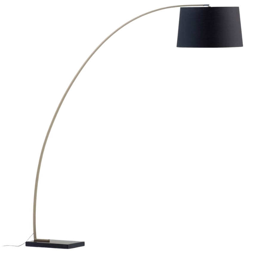 Černozlatá kovová stojací lampa s mramorem LaForma Chop