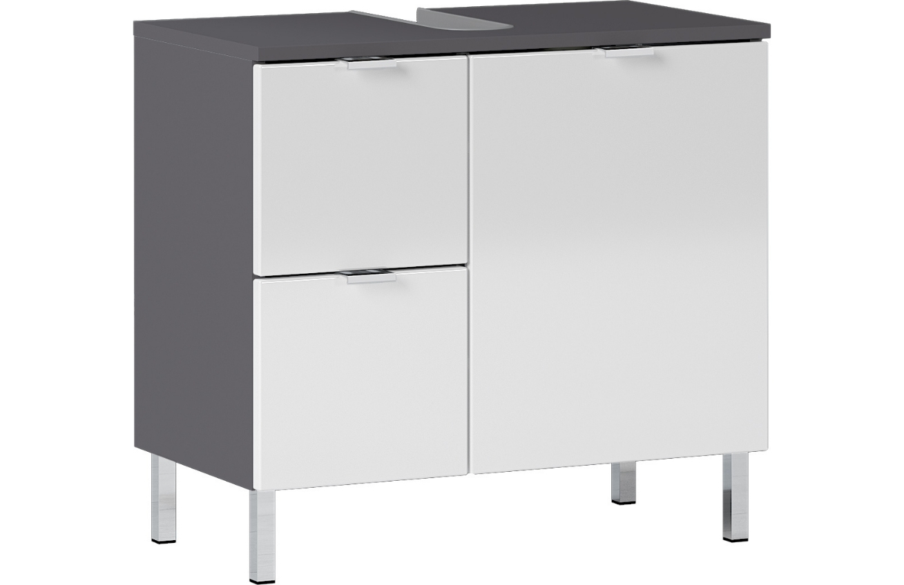 Grafitově šedo bílá umyvadlová skříňka Germania Mauresa 8529-569 60 x 34 cm