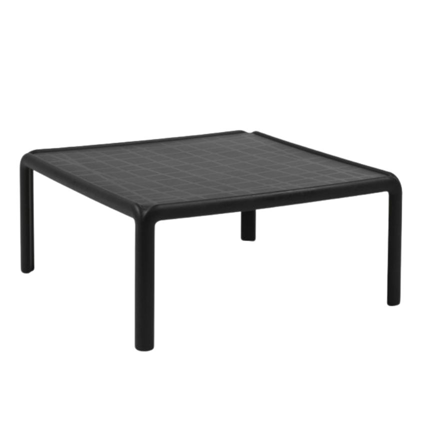 NARDI Antracitově šedý plastový zahradní konferenční stolek Komodo Tavolino 70 x 70 cm