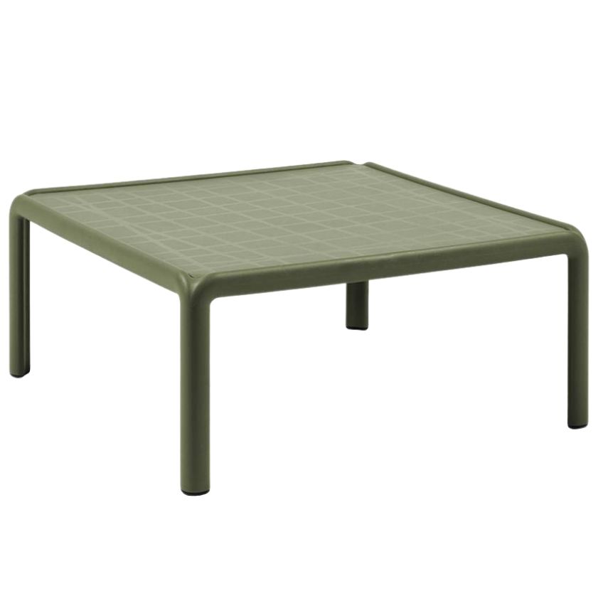 NARDI Zelený plastový zahradní konferenční stolek Komodo Tavolino 70 x 70 cm