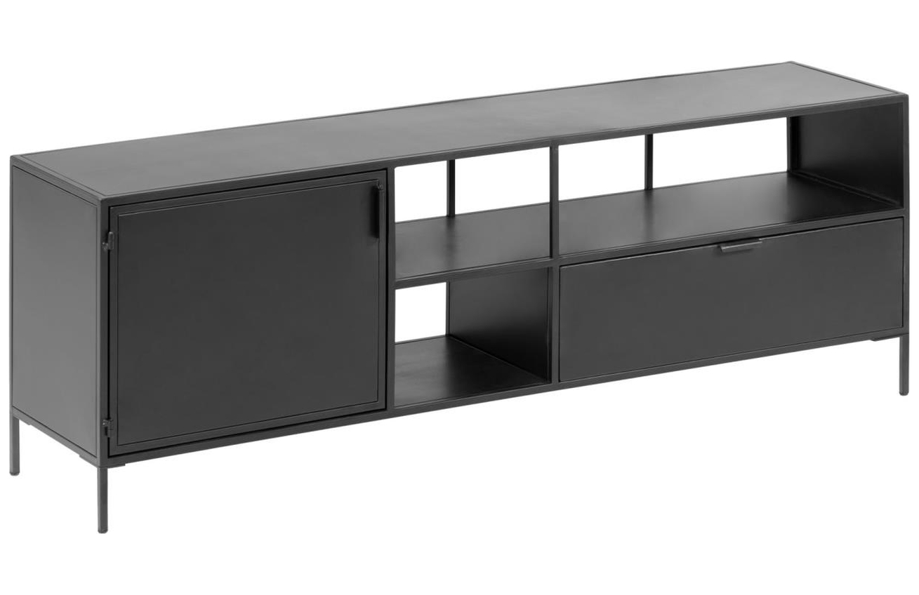 Kave Home Černý kovový TV stolek LaForma Shantay 150 x 50 cm