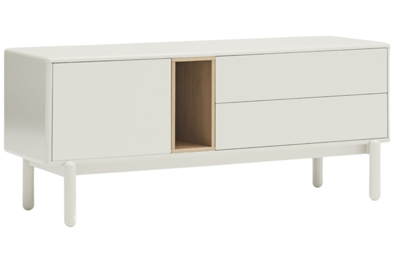 Krémově bílý TV stolek Teulat Corvo 140 x 40 cm