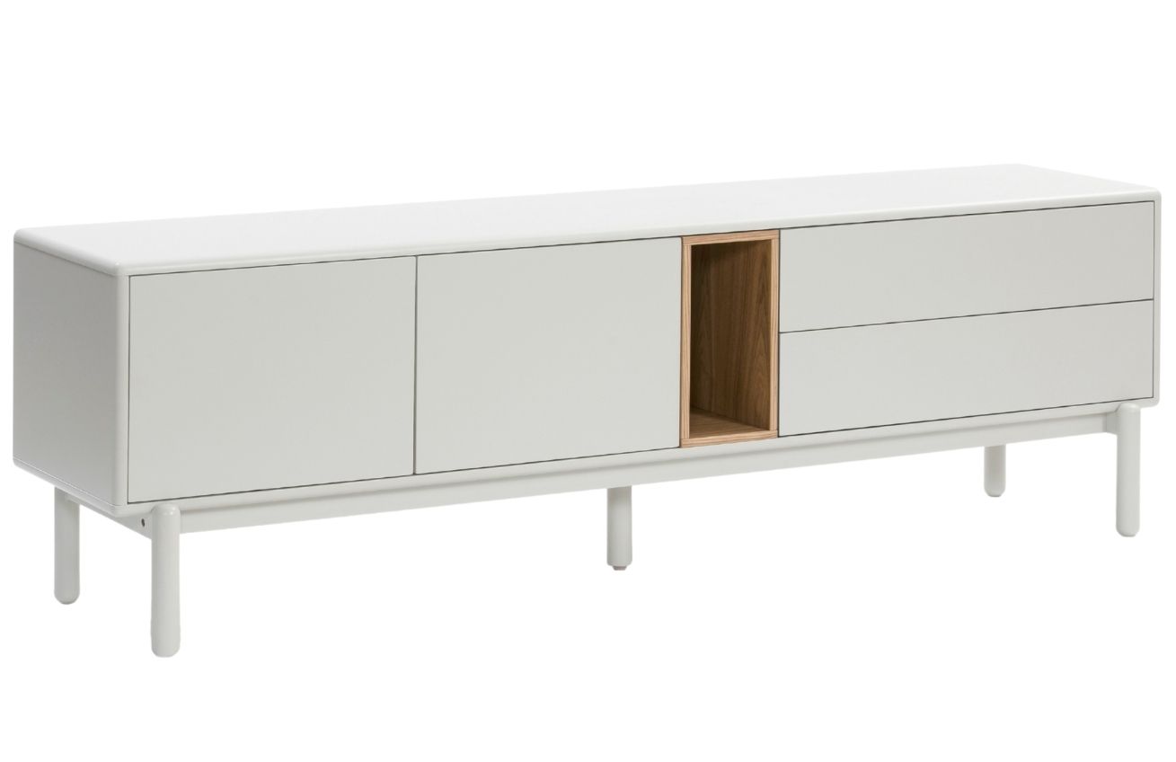 Krémově bílý TV stolek Teulat Corvo 180 x 40 cm