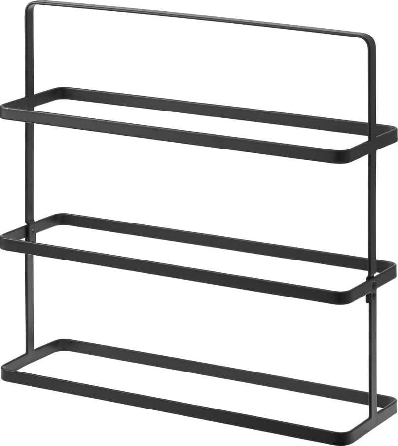 Černý široký stojan na boty YAMAZAKI Tower Shoe Rack