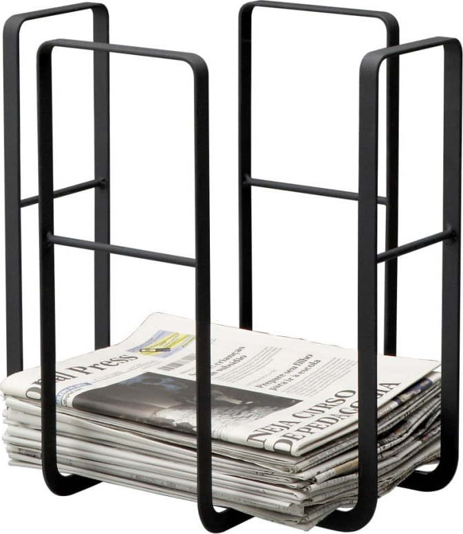 Černý stojan na noviny YAMAZAKI Tower