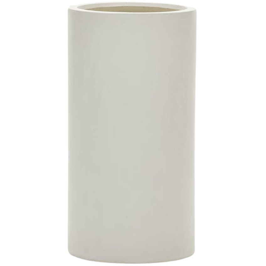 Bílý cementový zahradní květináč Kave Home Aiguablava 80 cm