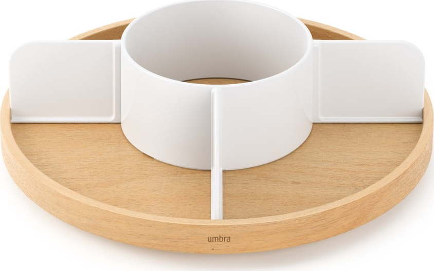 Dřevěný koupelnový organizér v přírodní barvě Bellwood – Umbra