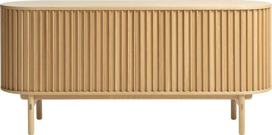 Nízká komoda v dekoru dubu v přírodní barvě 160x73 cm Carno – Unique Furniture