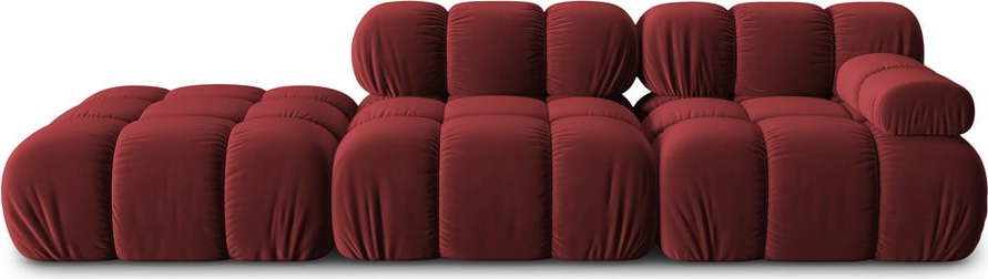 Červená sametová pohovka 282 cm Bellis – Micadoni Home