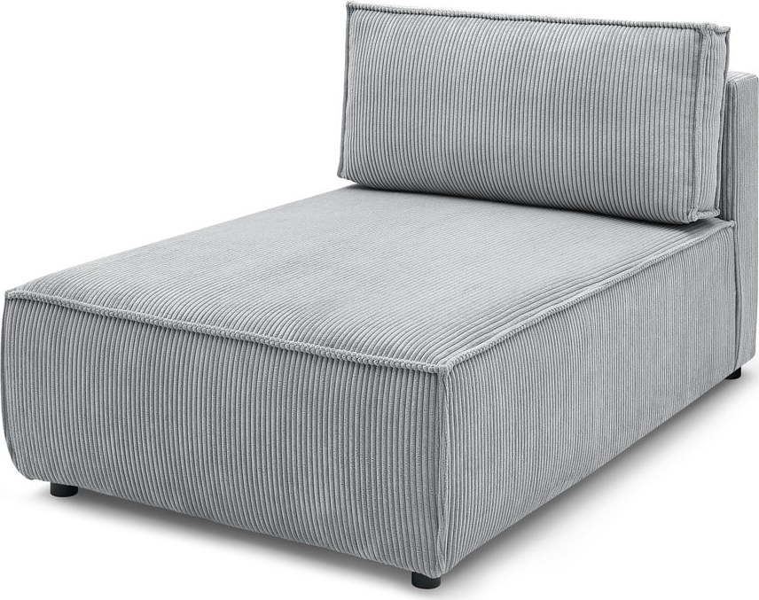 Světle šedý variabilní manšestrový modul pohovky – Bobochic Paris