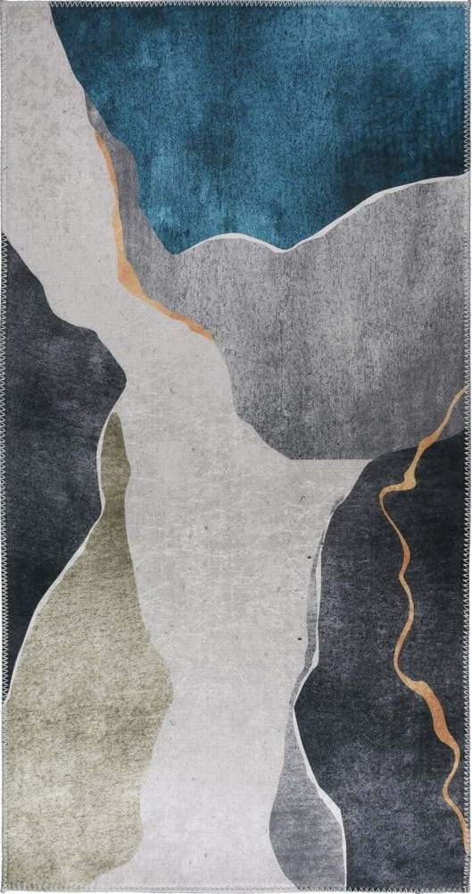 Modro-šedý pratelný koberec 160x230 cm – Vitaus