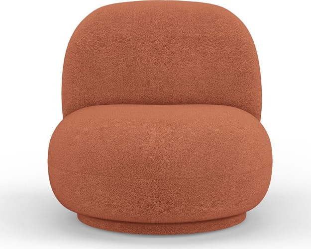 Křeslo z textilie bouclé v cihlové barvě Chuck – Micadoni Home
