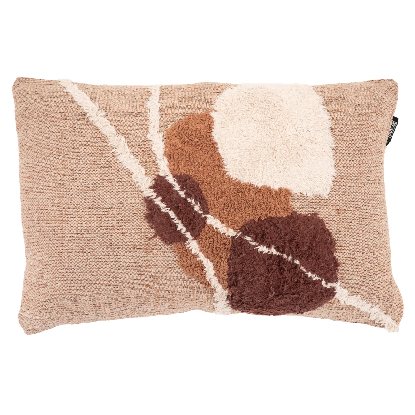 By-Boo Hnědý vlněný polštáš Ogani 40 x 60 cm
