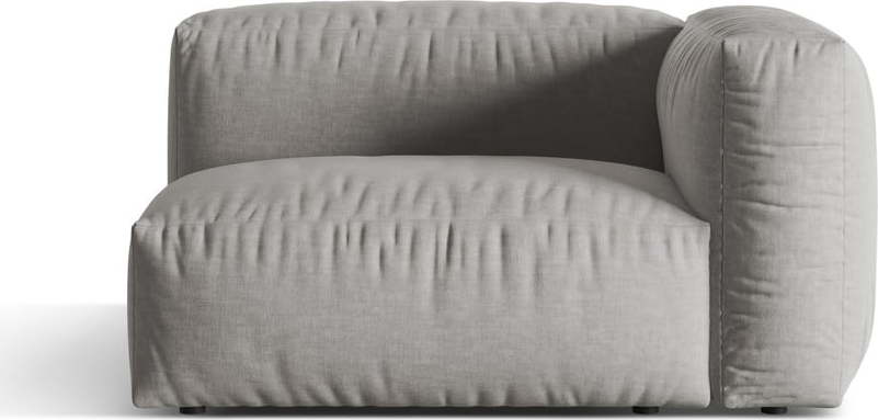 Světle šedý modul pohovky (pravý roh) Martina – Micadoni Home