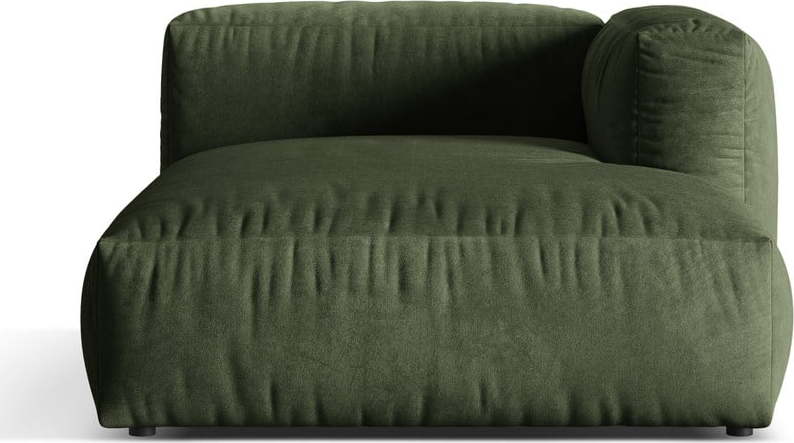 Zelený modul pohovky z textilie bouclé (pravý roh) Martina – Micadoni Home