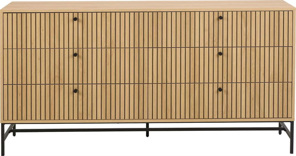 Komoda v dekoru dubu v přírodní barvě 158x80x40 cm Albany – Actona