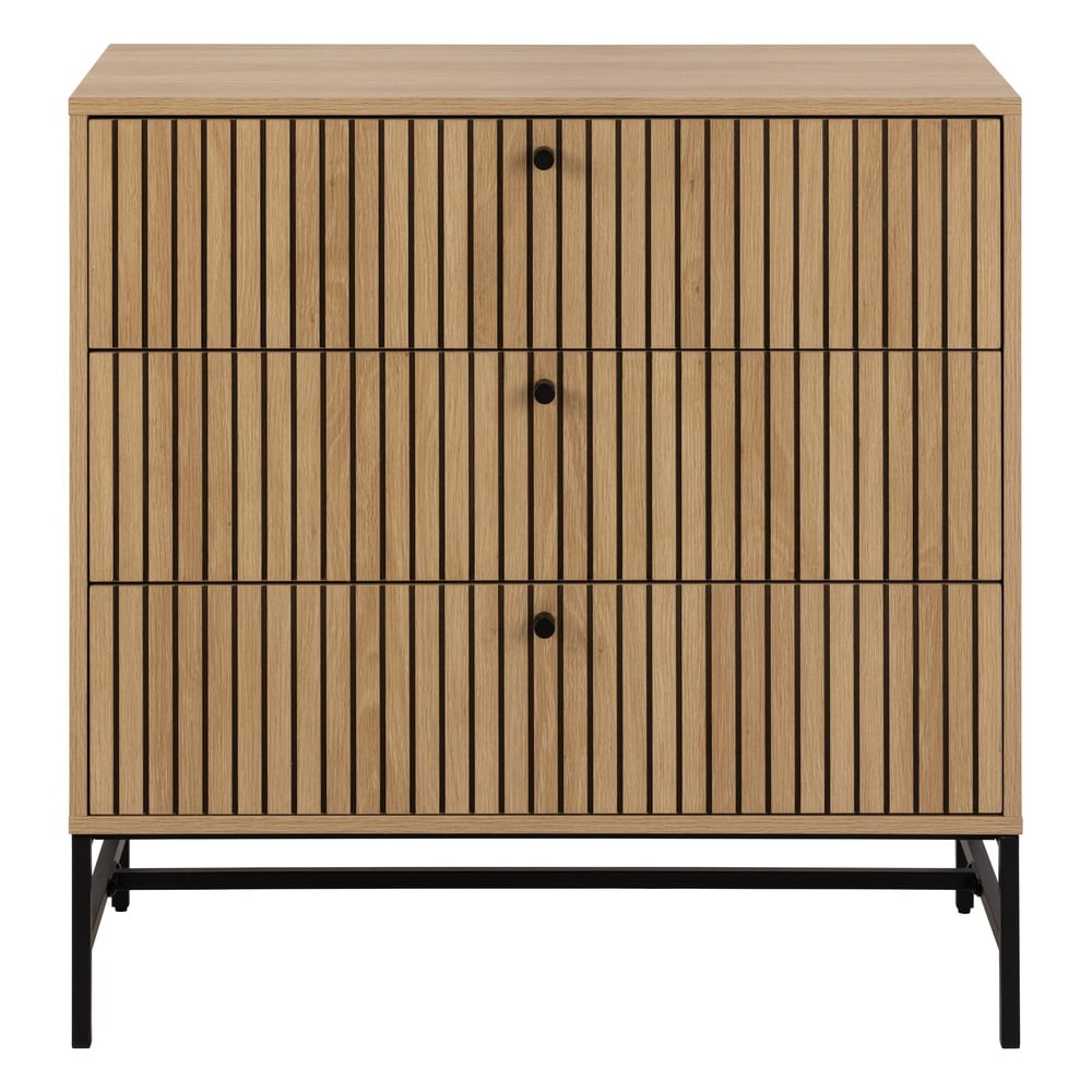 Komoda v dekoru dubu v přírodní barvě 81x80x40 cm Albany – Actona