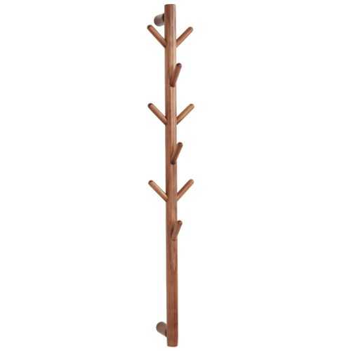 Jotex Tmavý dřevěný nástěnný věšák EDDISON 100 cm