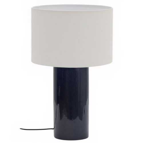 Tmavě modrá keramická stolní lampa Kave Home Toneric