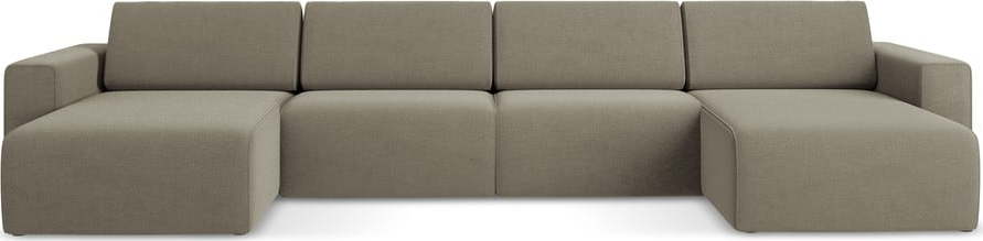 Světle hnědá rohová pohovka Kalea – Makamii