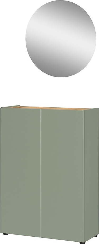 Světle zelená předsíňová sestava v dekoru dubu 74x200x33 cm Alviano – Germania