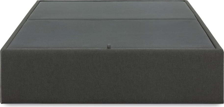 Černá čalouněná jednolůžková postel s úložným prostorem 140x190 cm Matters – Kave Home