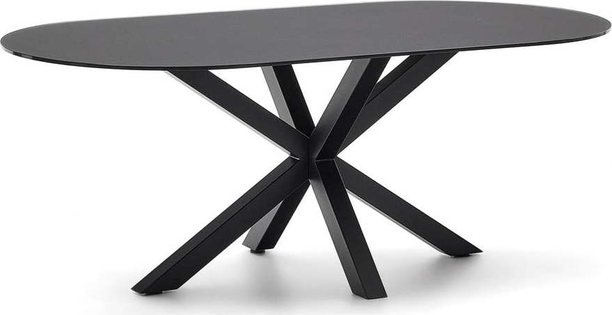 Jídelní stůl se skleněnou deskou 100x200 cm Argo – Kave Home