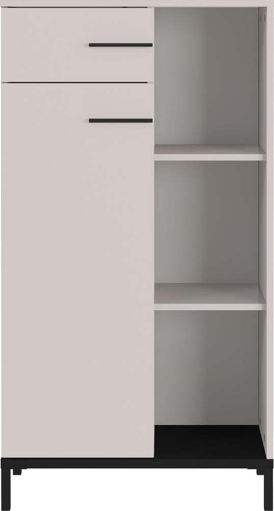 Krémová knihovna 64x120x34 cm Rovigo – Germania
