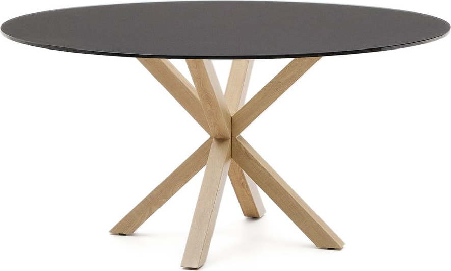 Kulatý jídelní stůl se skleněnou deskou ø 150 cm Argo – Kave Home