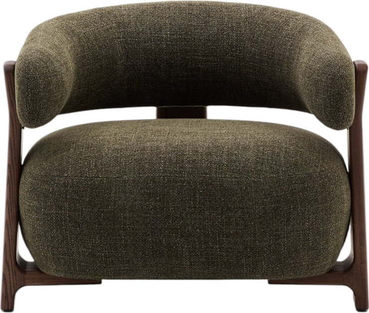 Zelené žinylkové křeslo Granite – Kave Home